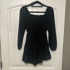 City Triangles Black Long Sleeve Dress